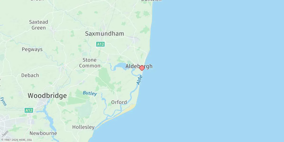 Map preview for Aldeburgh