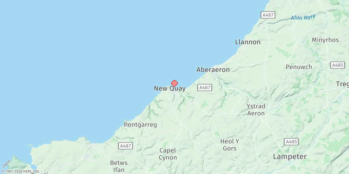 Map preview for New Quay
