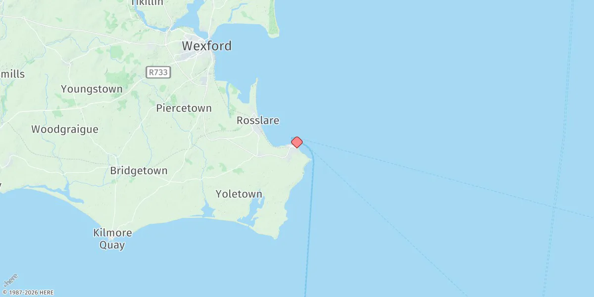 Map preview for Rosslare Europort