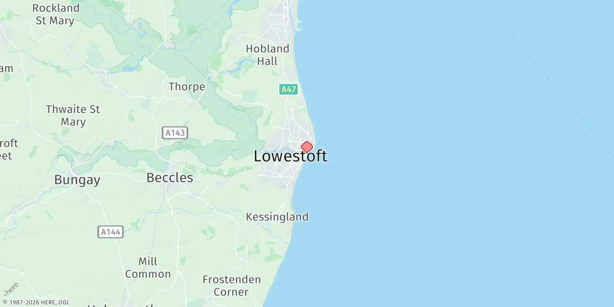 Map preview for Lowestoft