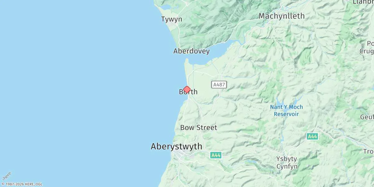 Map preview for Borth