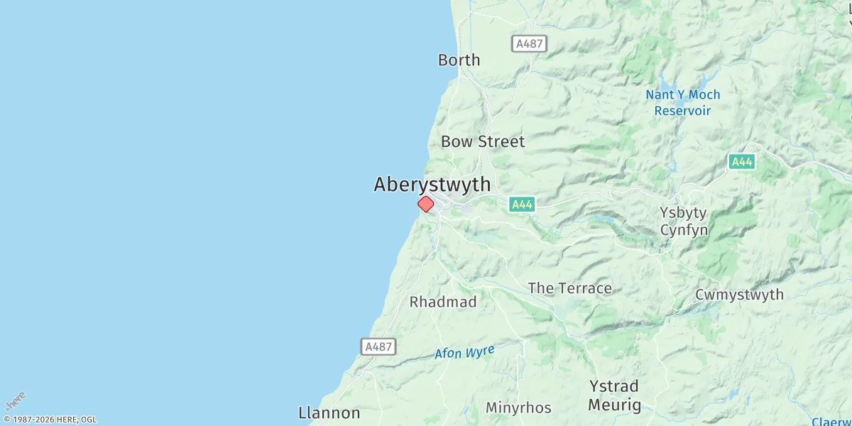 Map preview for Aberystwyth