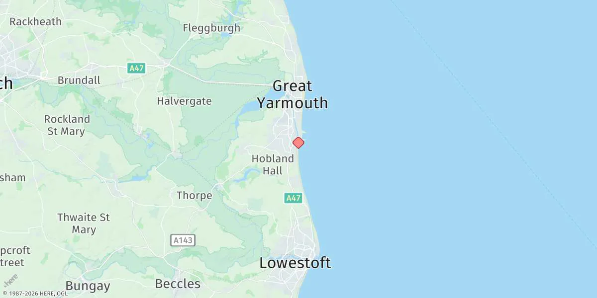 Map preview for Gorleston-on-sea