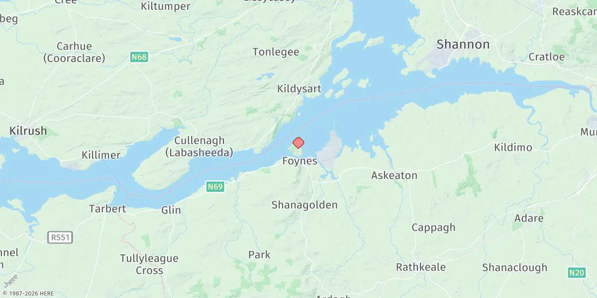 Map preview for Foynes Island