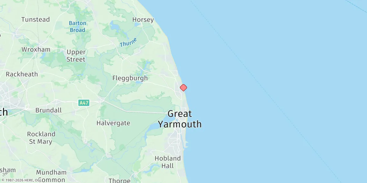 Map preview for Caister-on-sea