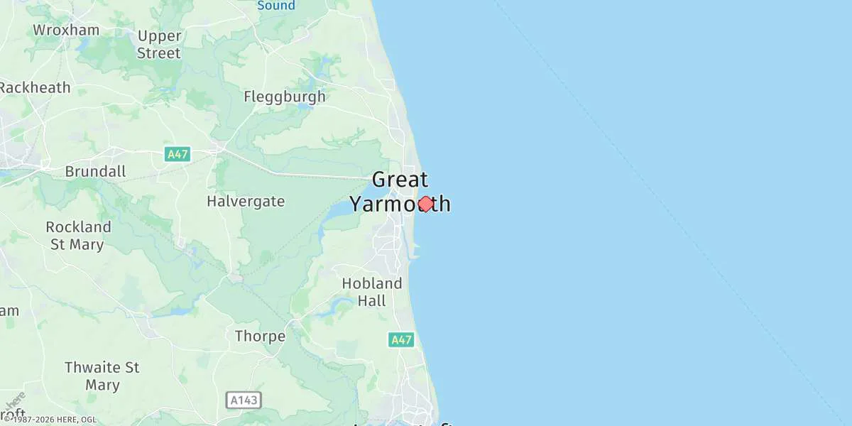 Map preview for Great Yarmouth (Britannia Pier)