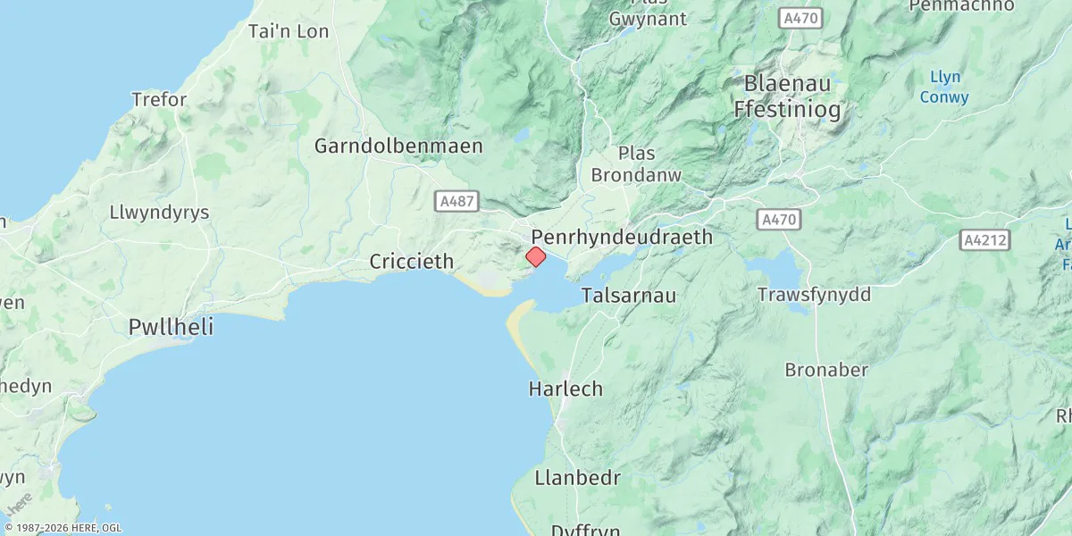 Map preview for Porthmadog