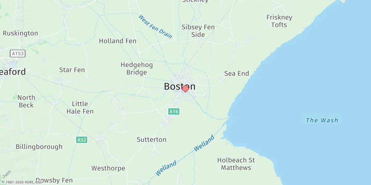 Map preview for Boston, England