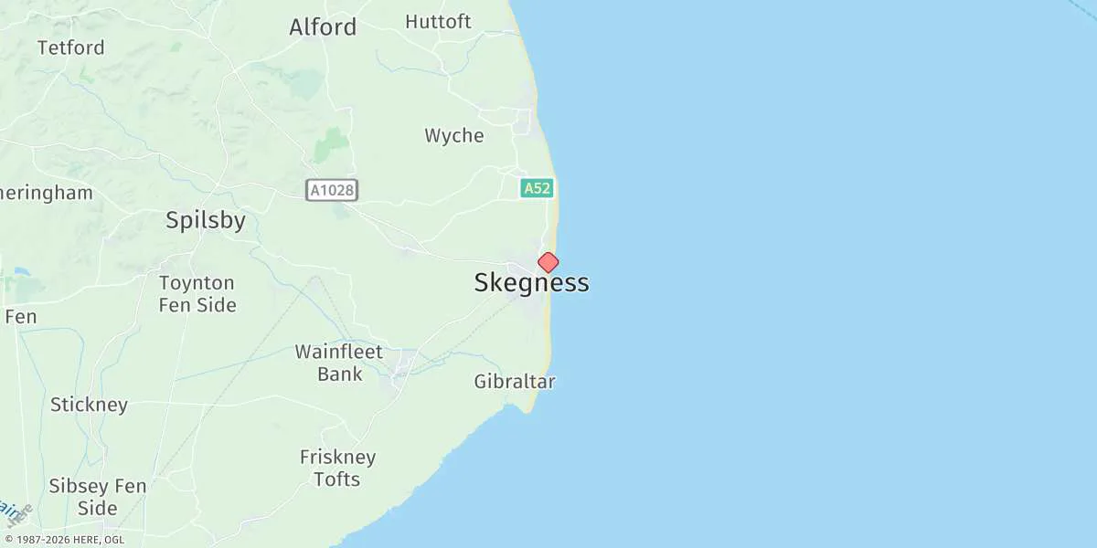 Map preview for Skegness