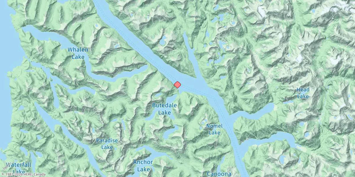 Map preview for Butedale