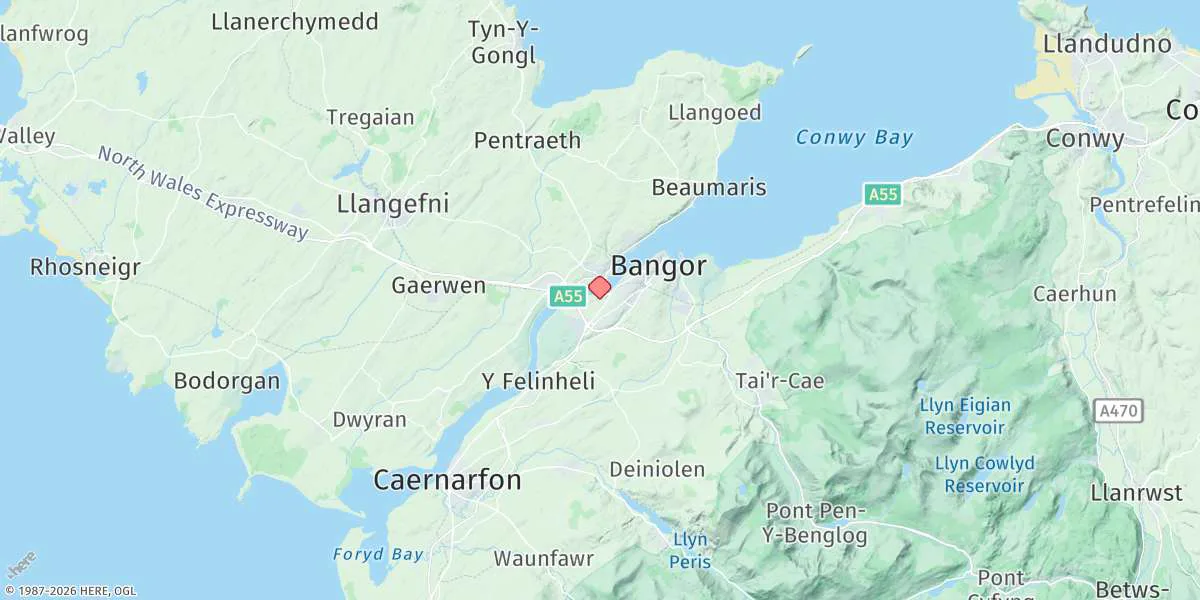 Map preview for Menai Bridge