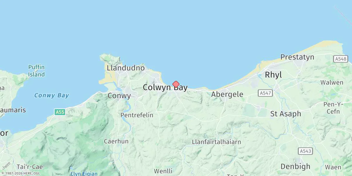 Map preview for Old Colwyn