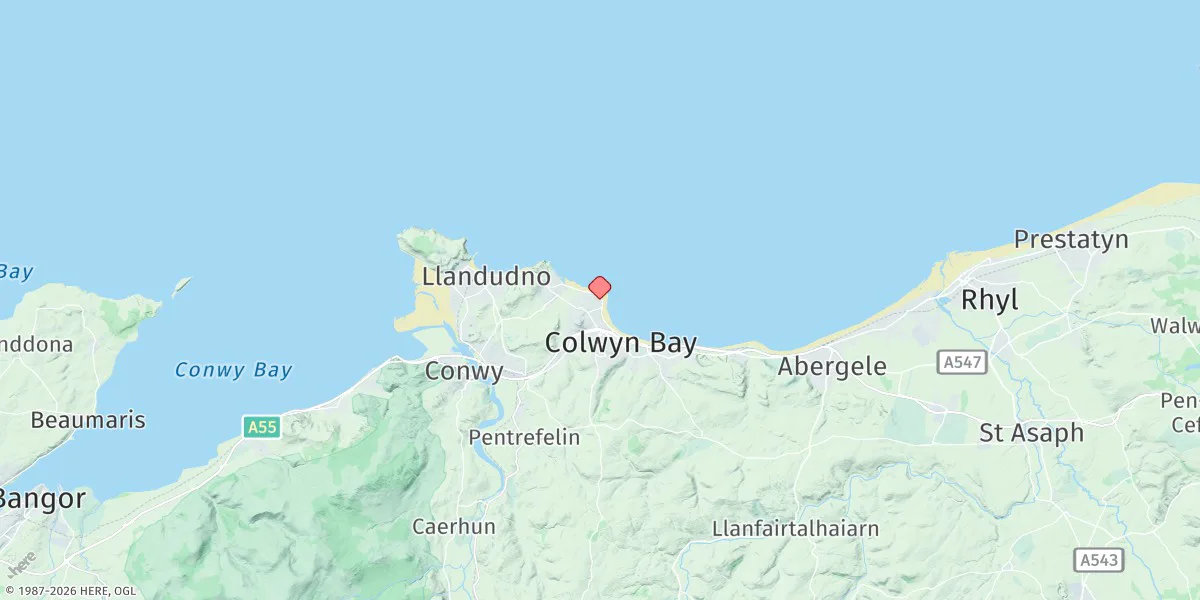 Map preview for Rhôs-on-Sea