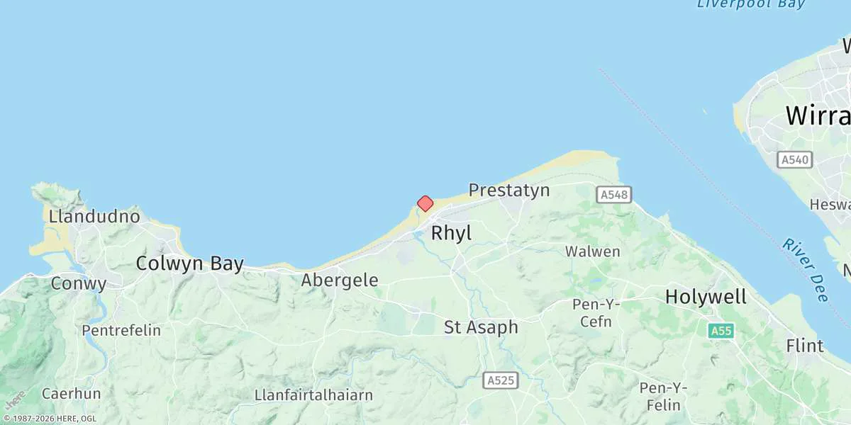 Map preview for Rhyl