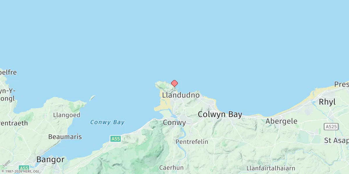 Map preview for Llandudno