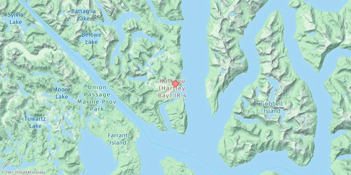 Map preview for Hartley Bay