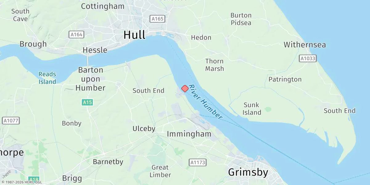Map preview for Humber Sea Terminal