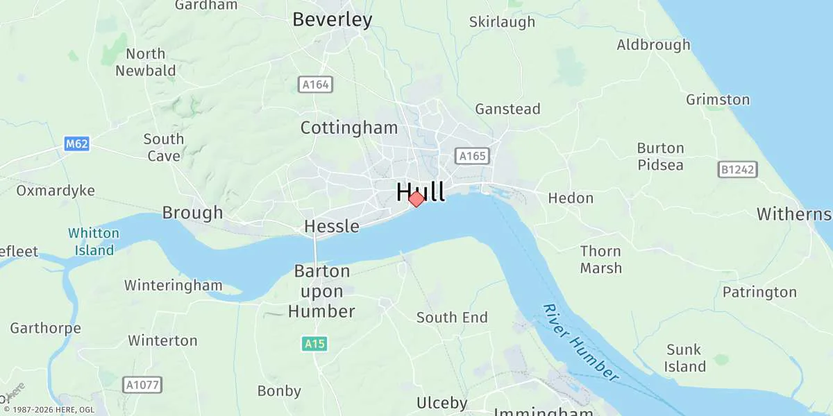 Map preview for Hull (Albert Dock)