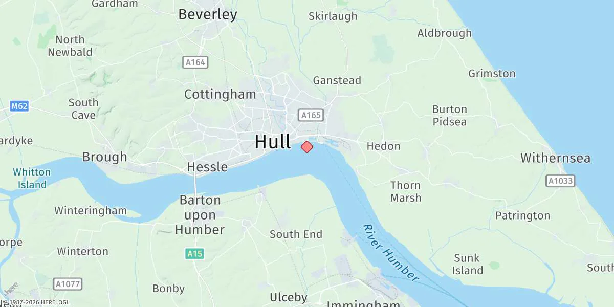 Map preview for Hull (Alexandra Dock)