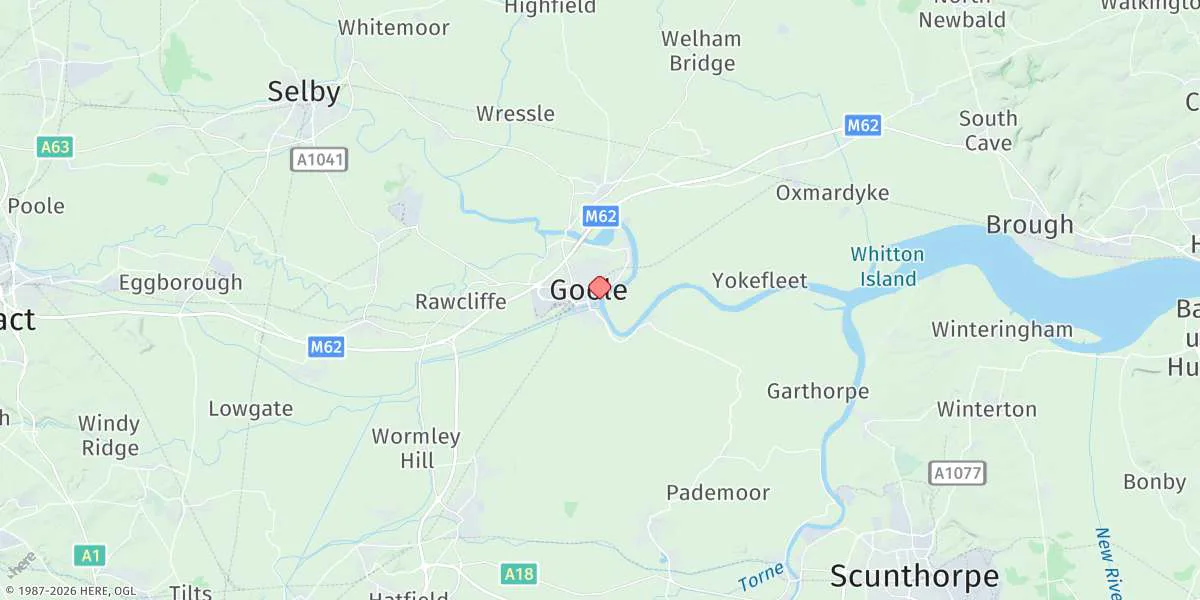 Map preview for Goole