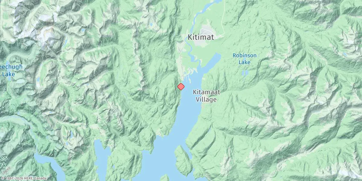 Map preview for Kitimat
