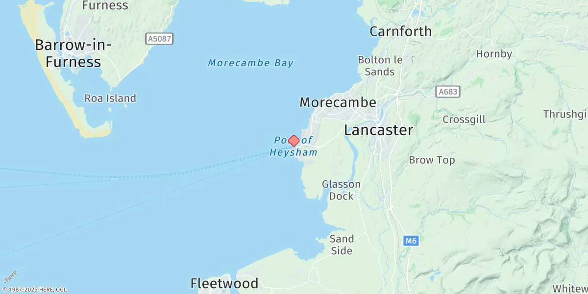 Map preview for Heysham