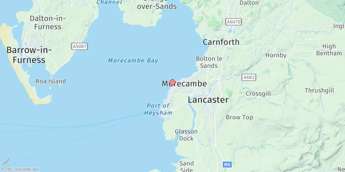 Map preview for Morecambe