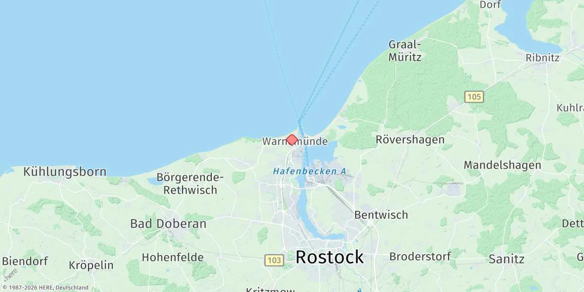Map preview for Warnemünde