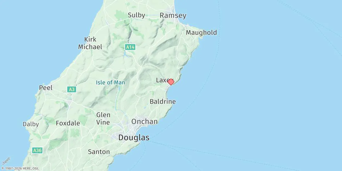Map preview for Laxey
