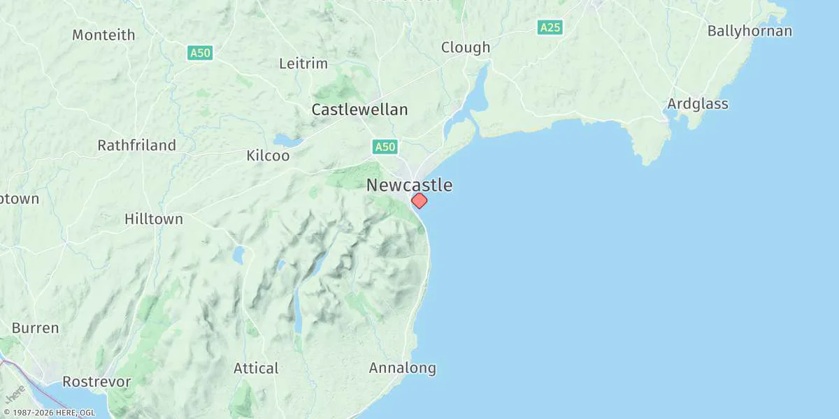Map preview for Newcastle (N. Ireland)