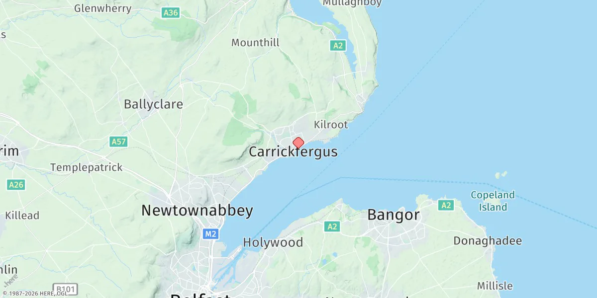 Map preview for Carrickfergus