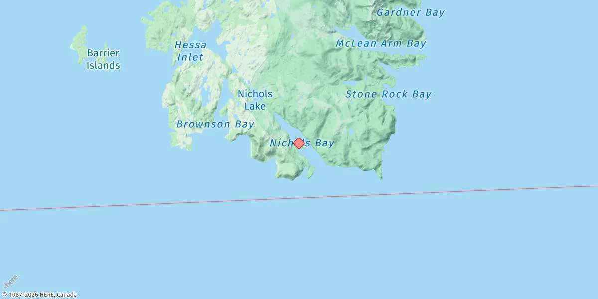 Map preview for Nichols Bay, Dixon Entrance, Alaska