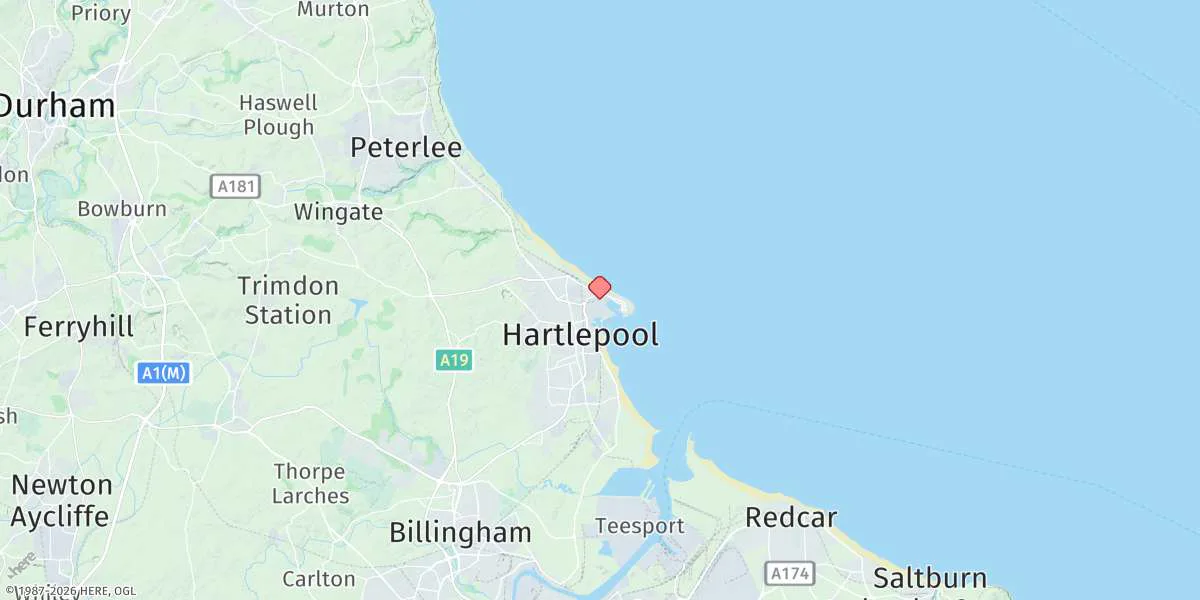 Map preview for Hartlepool