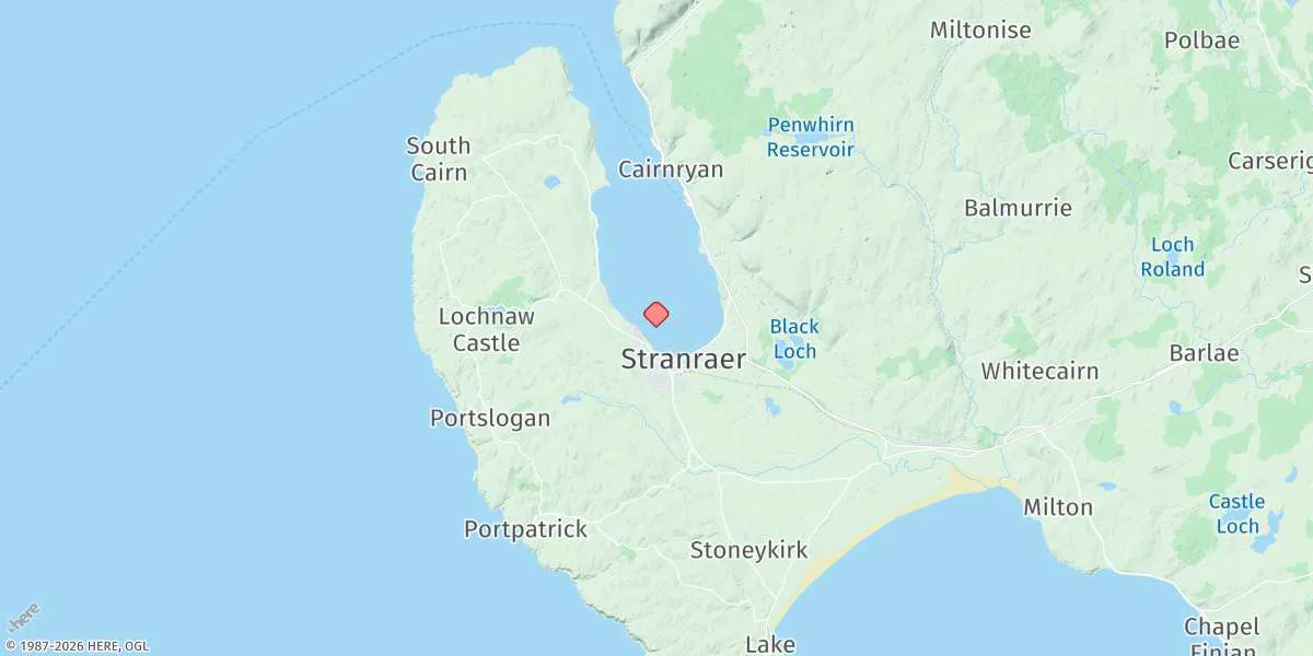 Map preview for Stranraer