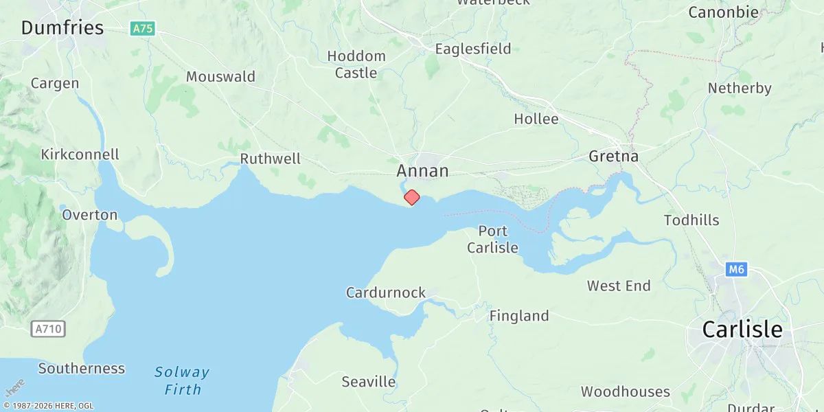 Map preview for Annan Waterfoot