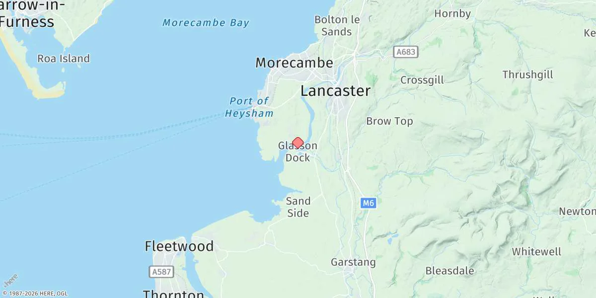 Map preview for Glasson Dock