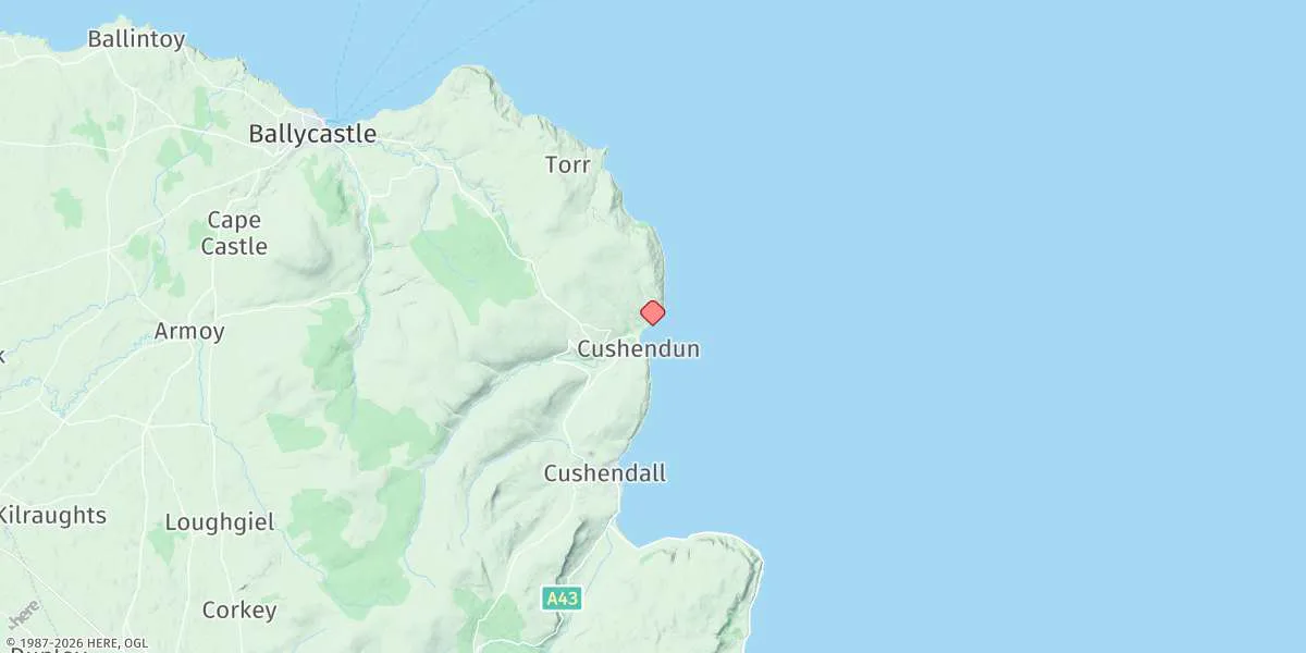 Map preview for Cushendun