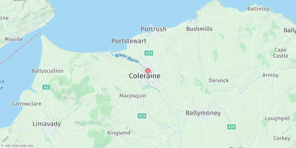 Map preview for Coleraine