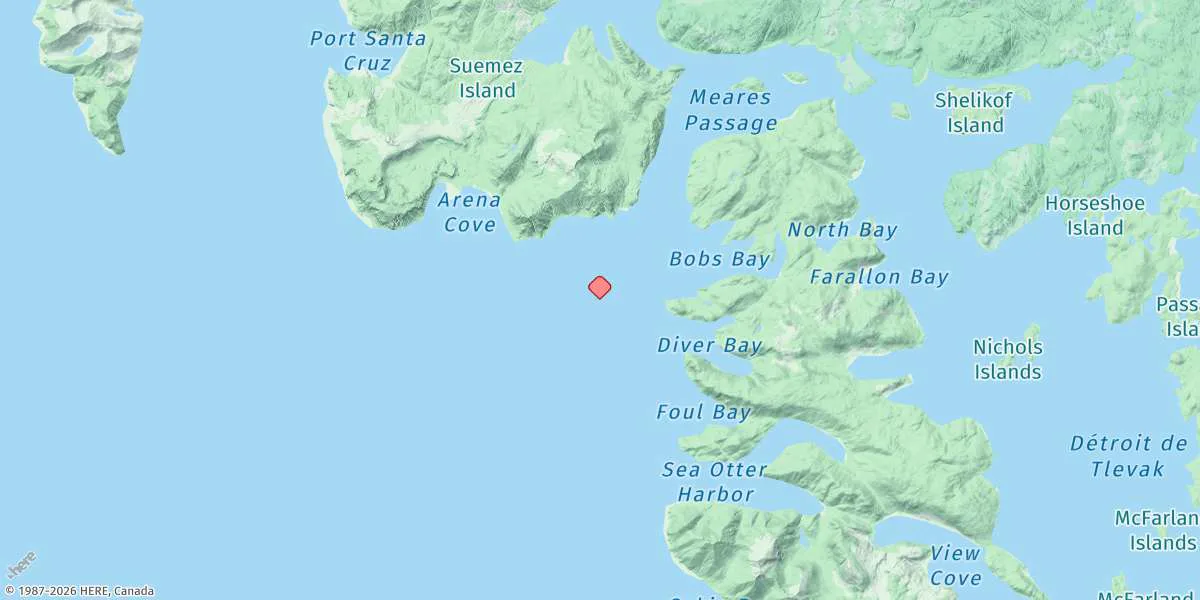Map preview for Diver Islands, Meares Passage, Alaska