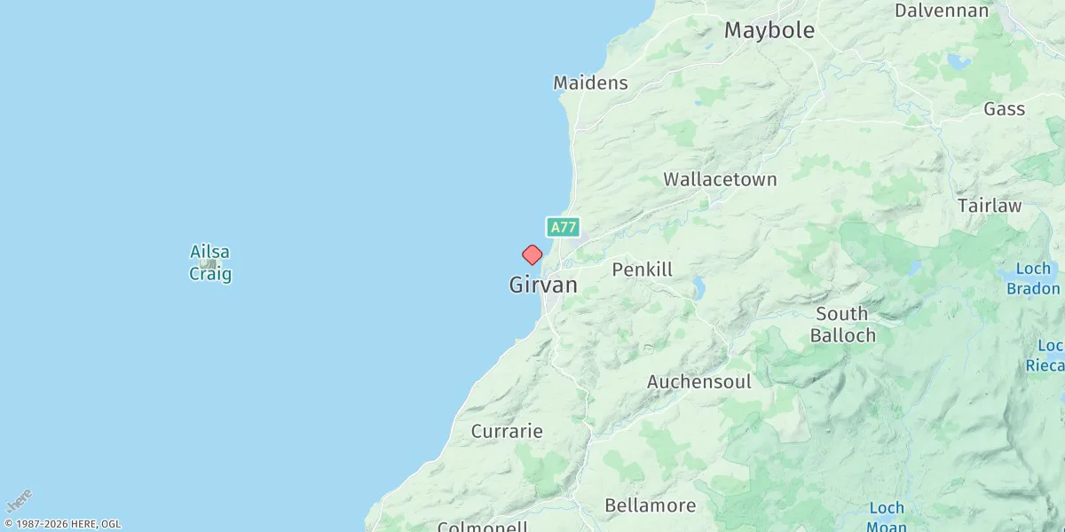 Map preview for Girvan
