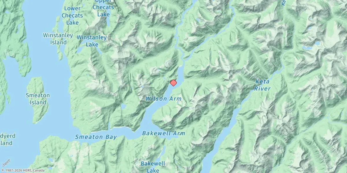 Map preview for Smeaton Bay (Wilson Arm), Alaska