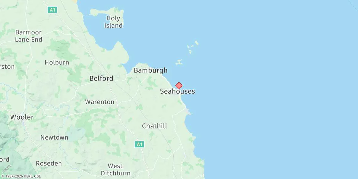 Map preview for North Sunderland (Northumberland)