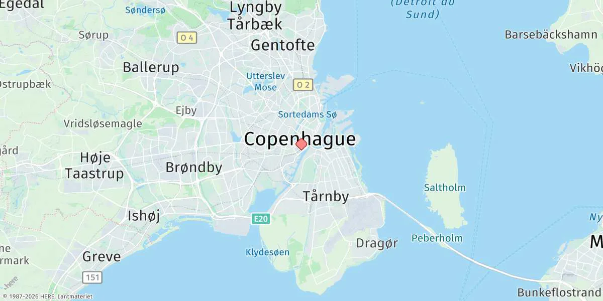 Map preview for Kobenhavn