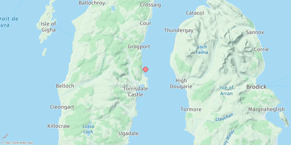 Map preview for Carradale