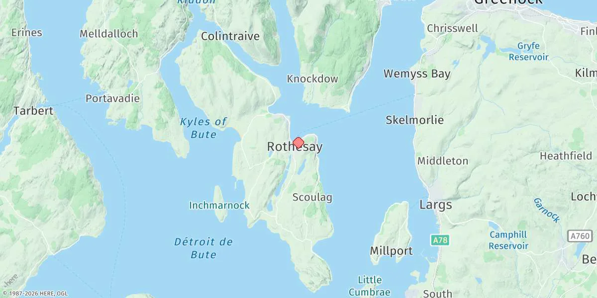 Map preview for Rothesay Bay