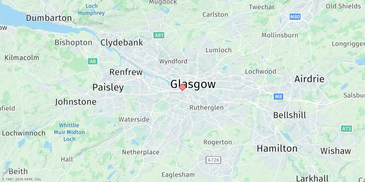 Map preview for Glasgow
