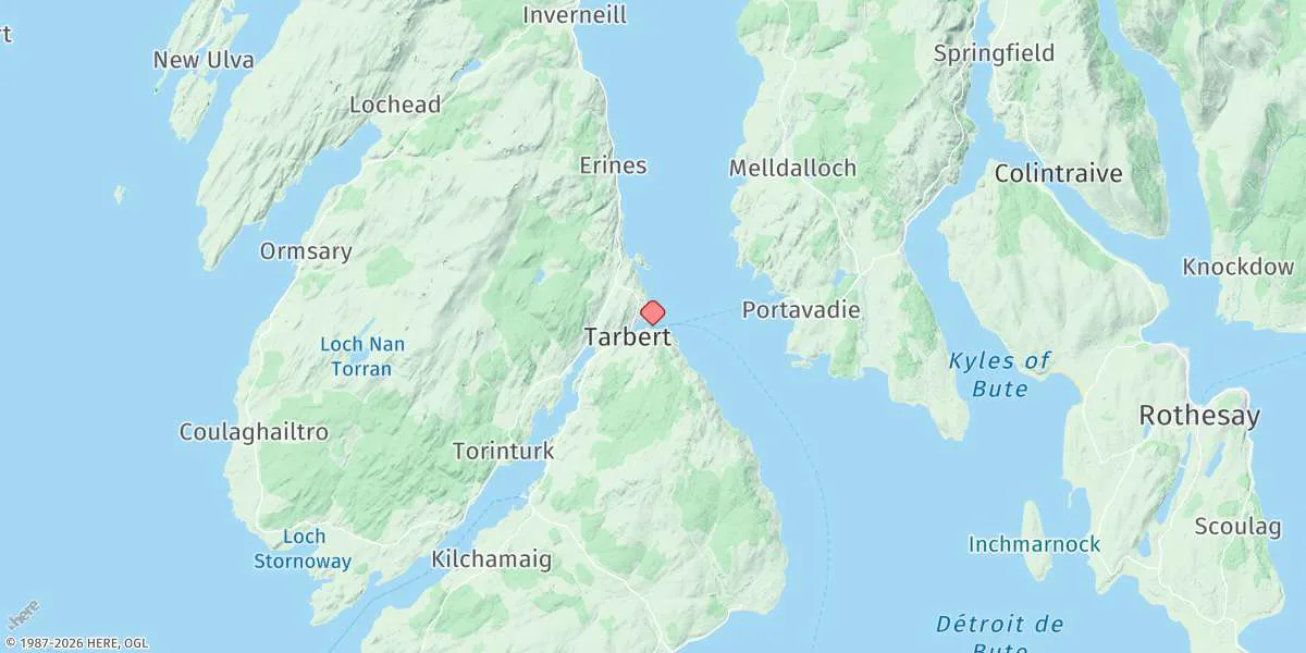 Map preview for East Loch Tarbert