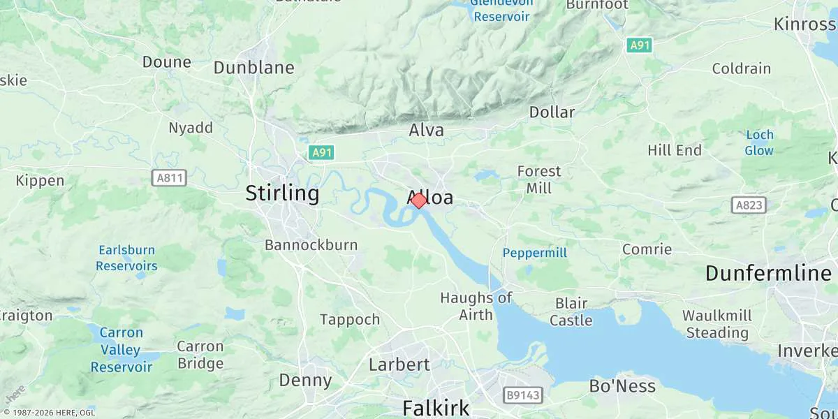 Map preview for Alloa