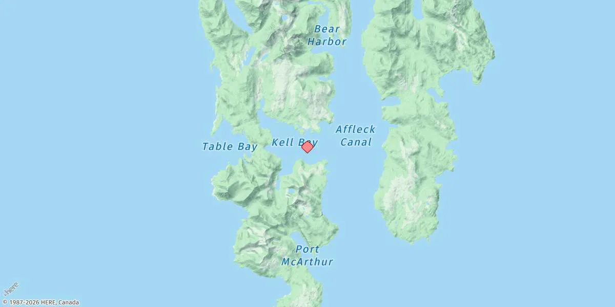 Map preview for Kell Bay, Affleck Canal, Kuiu Island