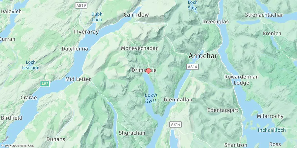 Map preview for Lochgoilhead